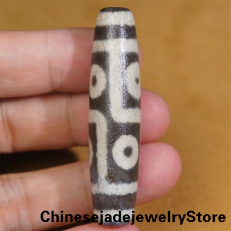 

Himalayan Tibetan DZI Beads Old Agate Lucky 6 Eyes Totem Amulet Pendant GZI