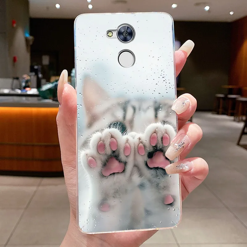 Shockproof Clear TPU Phone Case with Unique Rabbit Lamp and Puppy Design