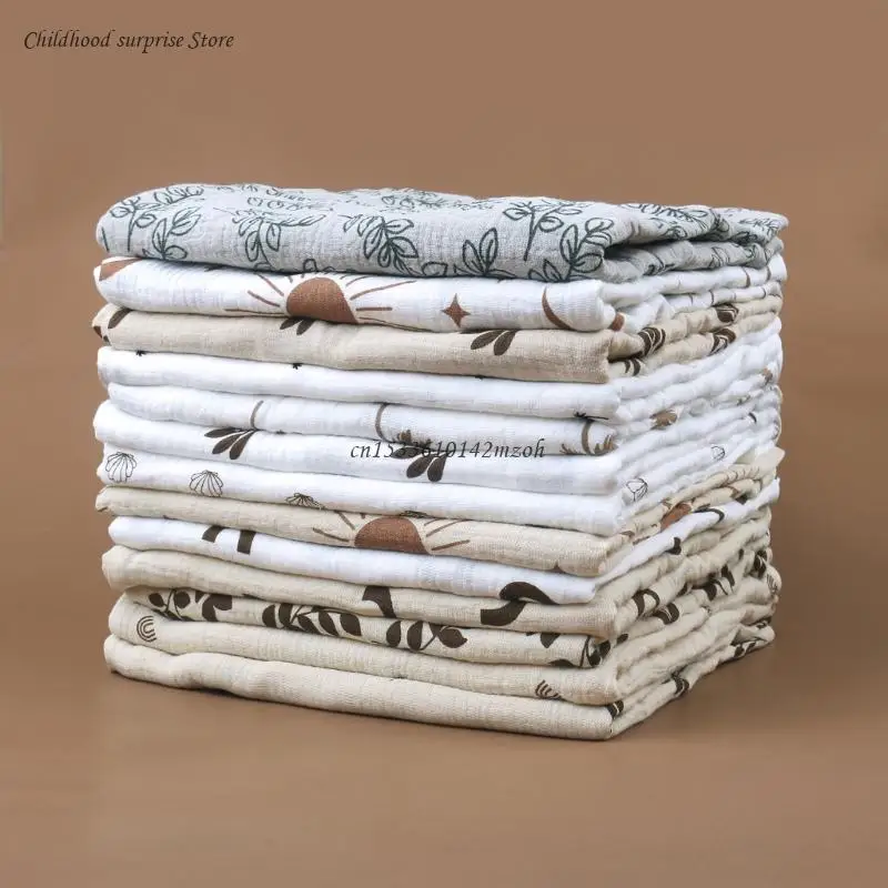 

Newborn Wrap Blanket Crepe-Cloth Baby Bath Towel Muslin-Towel Stroller Blankets Dropship