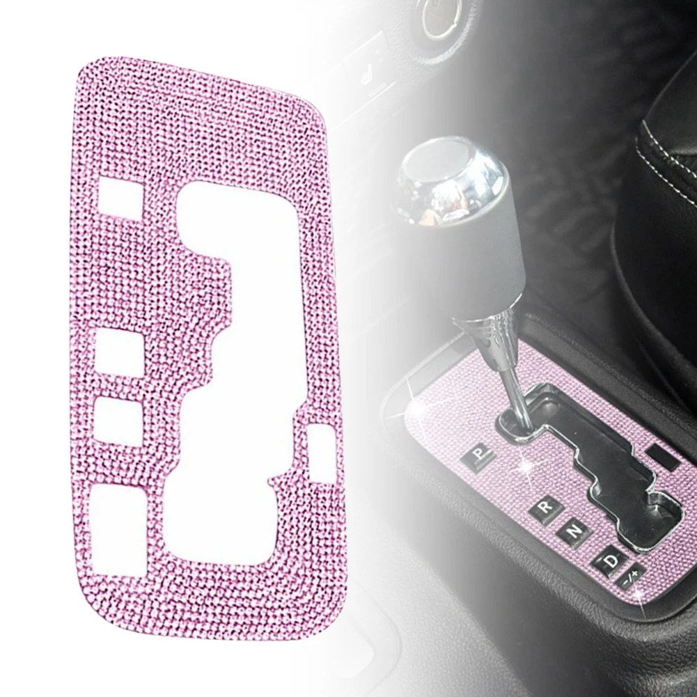 

1x Pink Car Gear Shift Trim Sticker Panel Cover Suitable For Jeep Wrangler JK JKU 2012 2018 Interior Decorative Accessories