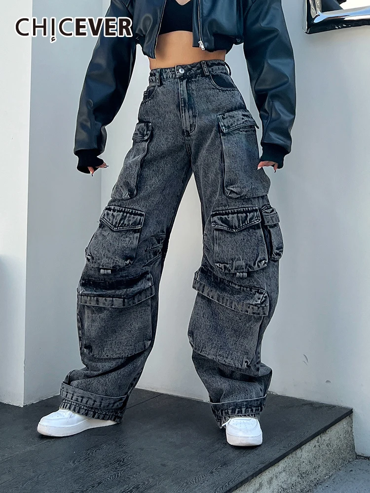 chicever-streetwear-denim-cargo-pants-for-women-high-waist-patchwork-pockets-vintage-solid-wide-leg-pant-female-summer-clothing