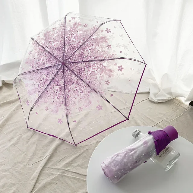 비를 맞는 것을 즐기게 할 투명한 우산