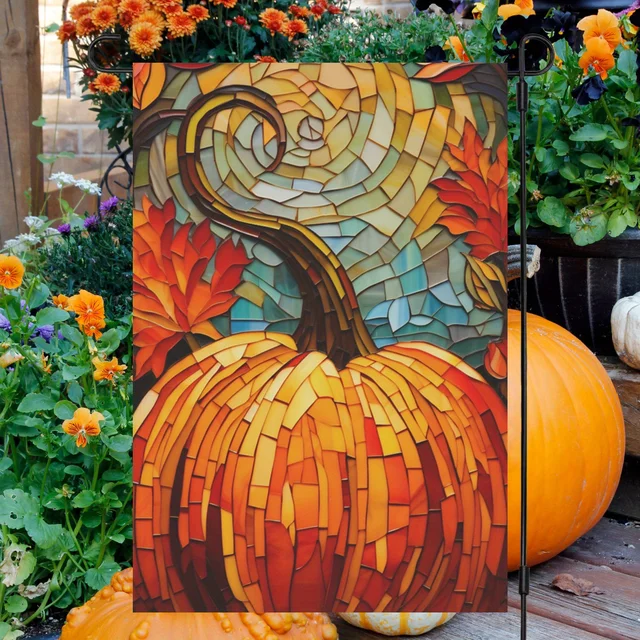 Fall Pumpkin Garden Flags