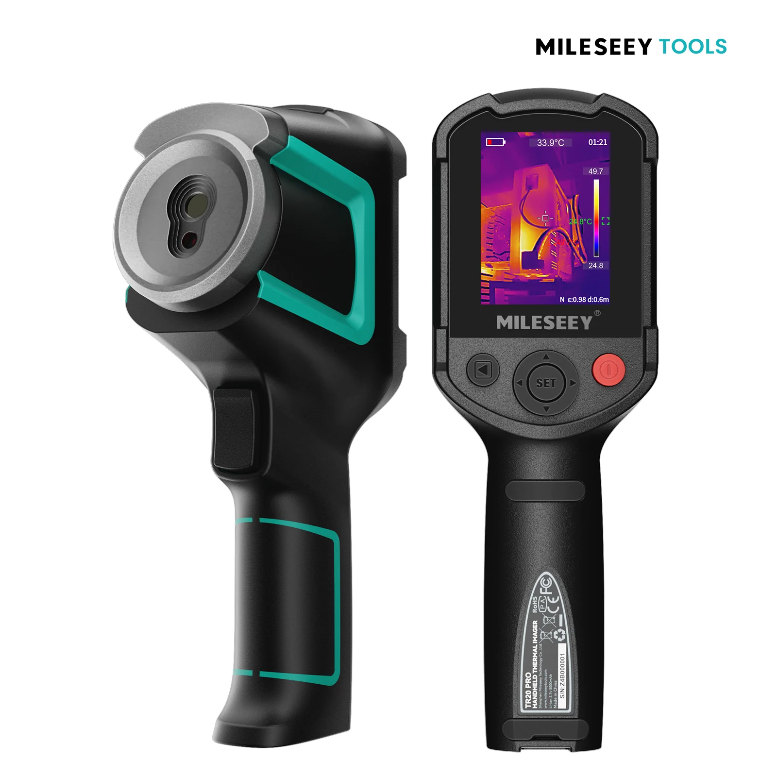 MILESEEY TR20 Thermal Imaging Camera 320x240,TR20 PRO Thermographic Camera -20℃~550℃ with 2.8" LCD 640*480, Hot/Cold Spot