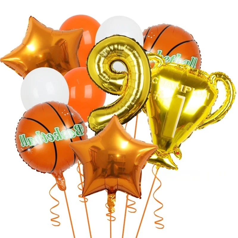 10-Piece Basketball Balloon Party Decorations Set