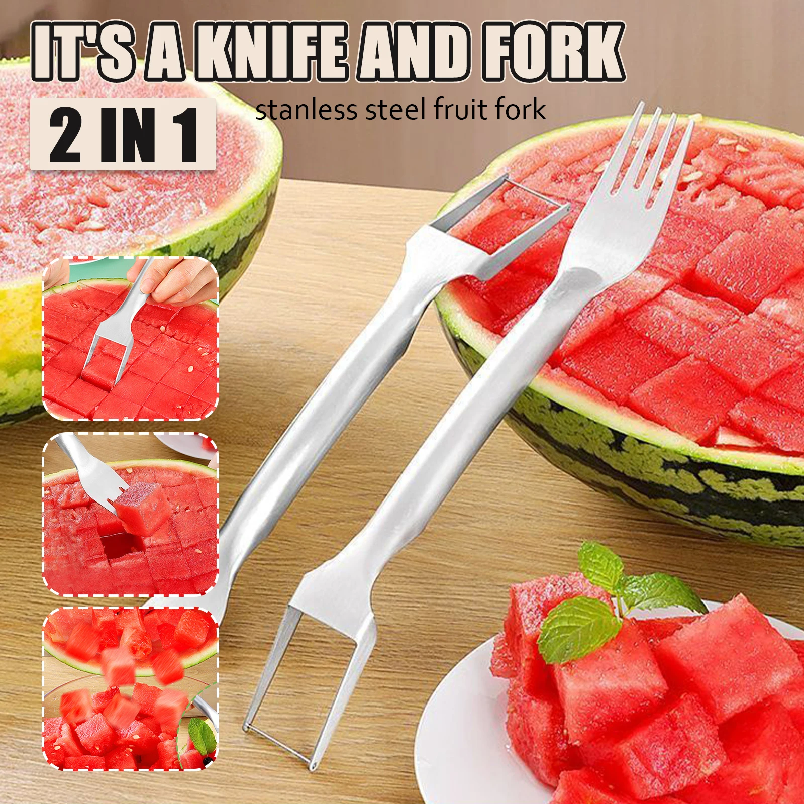 Watermelon Slicing Tool for Household Use Dual-purpose Kitchen Watermelon Specific Fruit Slicer gadgets