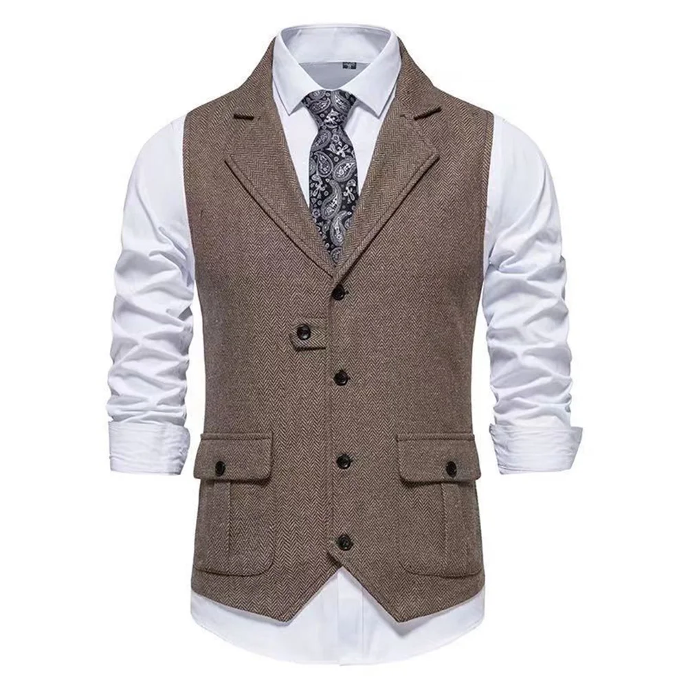 

Mens Suit Vest Single Breasted Designer Sleeveless Formal Coat Top Dress Tuxedo Vest