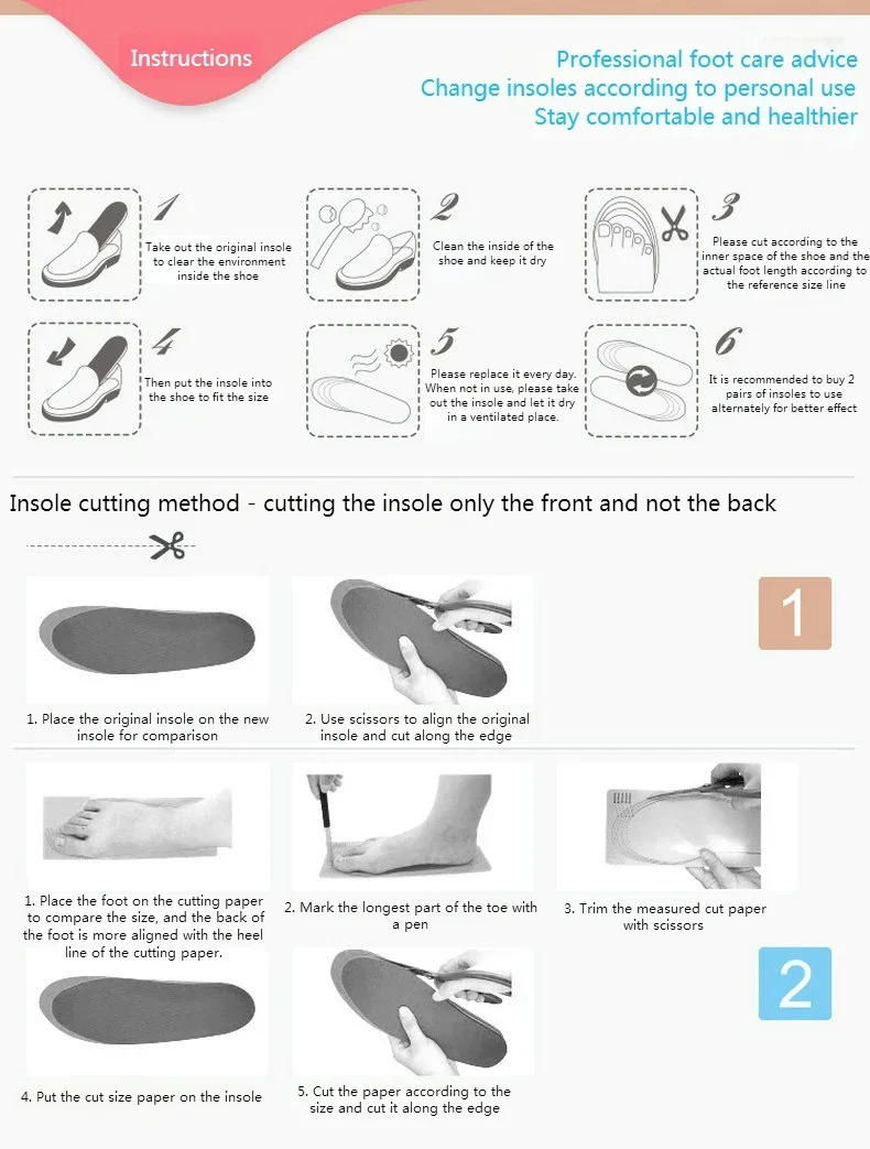 Popcorn Cloud 4D Einlegesohlen Plantarfasziitis-Linderung Einlegesohle mit Gewölbestütze Orthopädische Einlagen Stoßdämpfung Winter-Wärmepads – Detail 14