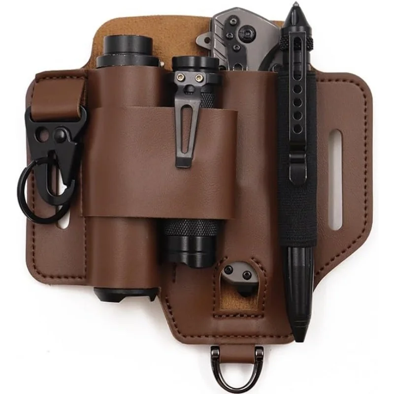 Tactical Leather Multifunctional Outdoor Survival Pouch