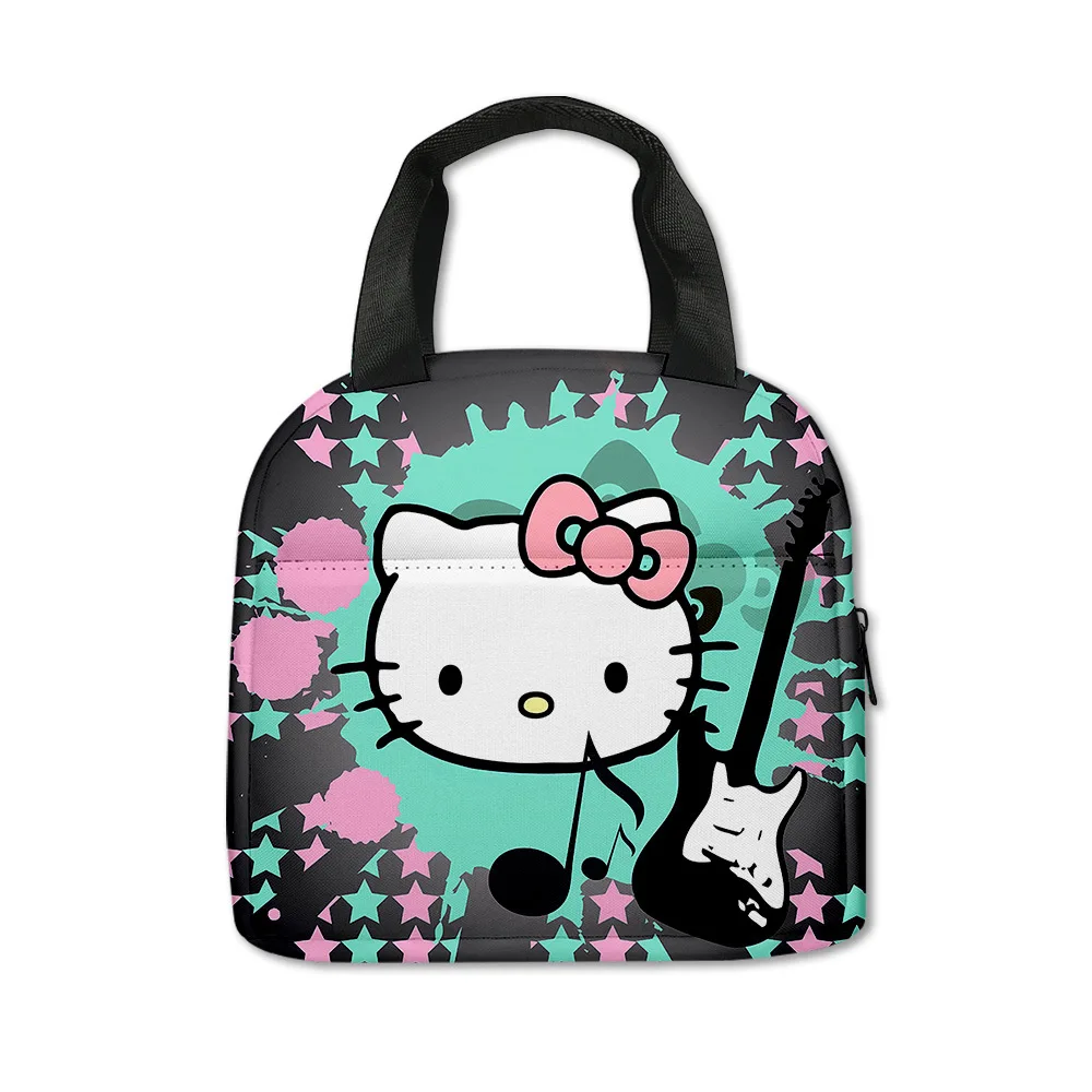 

3D New Cartoon Hello Kitty Anime Bag Cute Kitty Outdoor Picnic Bag Elementary School Handheld Ice Bag Children's Lunch Handbag