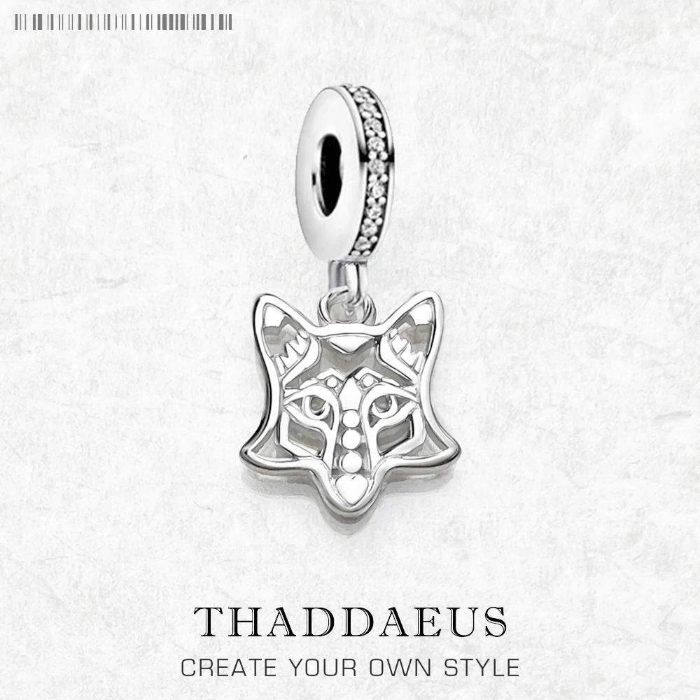 Sterling Silver 925 Charm Fox Silver Pendant Fox 925 Animal
