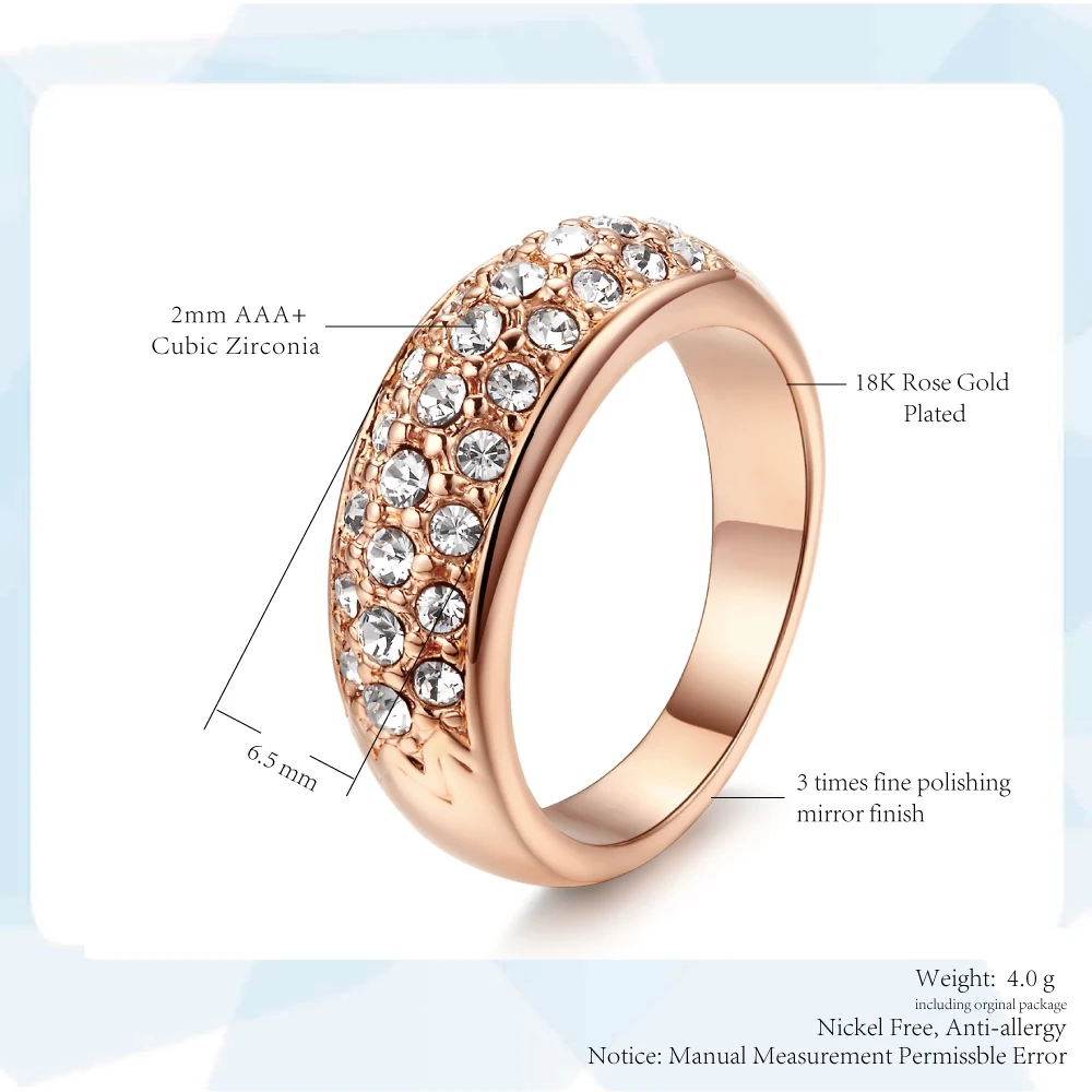 Wedding Ring for Women with Cubic Zirconia