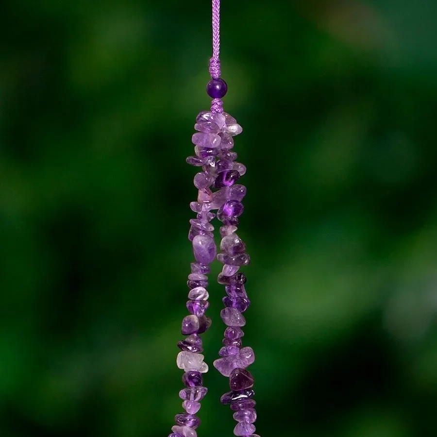 Mobile Phone Chain Amethyst mobile phone chain lanyard pendant women's mobile phone pendant ring wrist rope wristband anti-lost