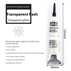 Vibrant Waterproof Acrylic Paint Tube - Rich Pigments for Wood, Canvas, and Fabric Painting (20ml Glitter)
