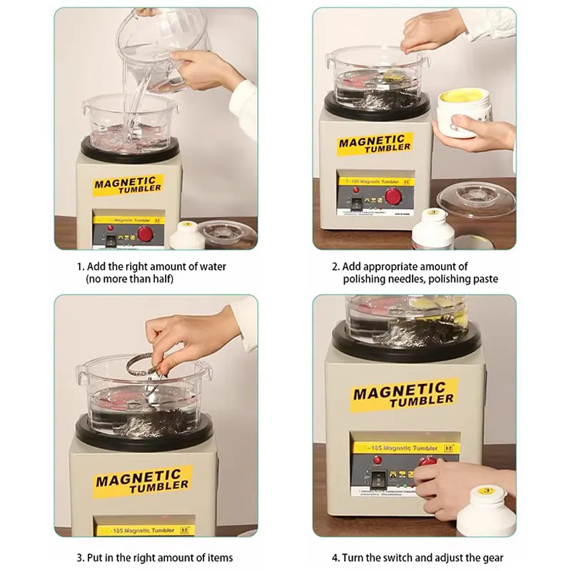 Magnetic Polishing Machine Electric Cleaning Polishing Magnetic Deburring Equipment Jewellery jewelry Magnetic Polishing Machine 6
