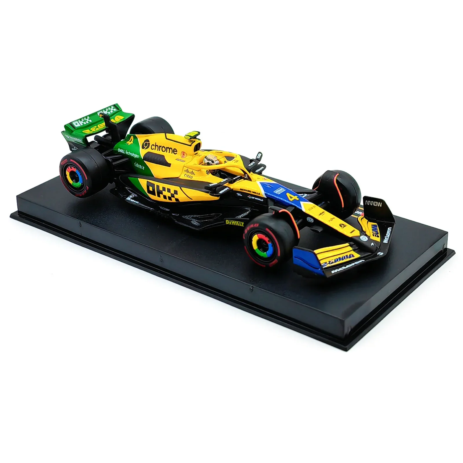 Bburago 1:43 2024 F1 Mclaren MCL38 Monaco Grand Prix Alloy Car Miniature Diecast Model #4 Lando Norris #81 Oscar Piastri Toy 5