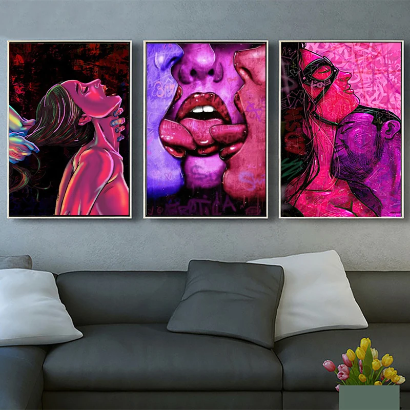 Abstract DIY 5D Diamond Painting Kit Sexy Love Cross Stitch Diamond Rhinestone Embroidery Full Mosaic Home Decor Gift