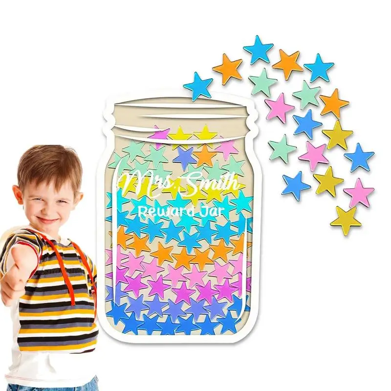 

1piece Kids Reward Jar With Star Dinosaur, Classroom Reward Jar With Tokens 25pcs Chore Chart, Gifts For Kids Classroom Boys