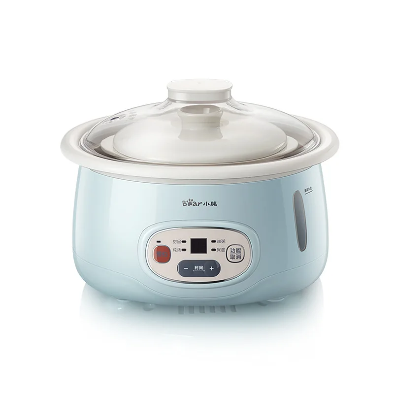 Bear 1.8L Sous vide cooker Automatic slow cooker Electric cooker crock pot cuisine intelligente home appliances Ceramic stew pot 6