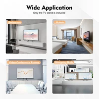 Универсальная настольная подставка для телевизора для ЖК-телевизоров диаметром 32–70 дюймов, максимальная нагрузка 77 фунтов, регулируемая по высоте основание без установки дрели — изображение 2