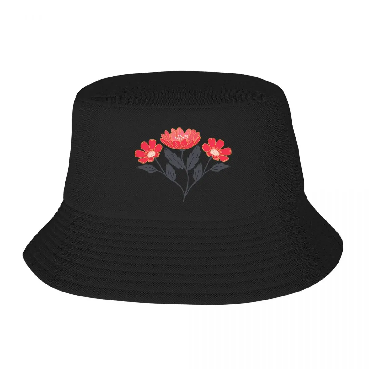 

Wildflower Bouquet Floral Pattern Bucket Hat Panama For Kids Bob Hats Reversible Fisherman Hats Summer Beach Fishing Unisex Caps