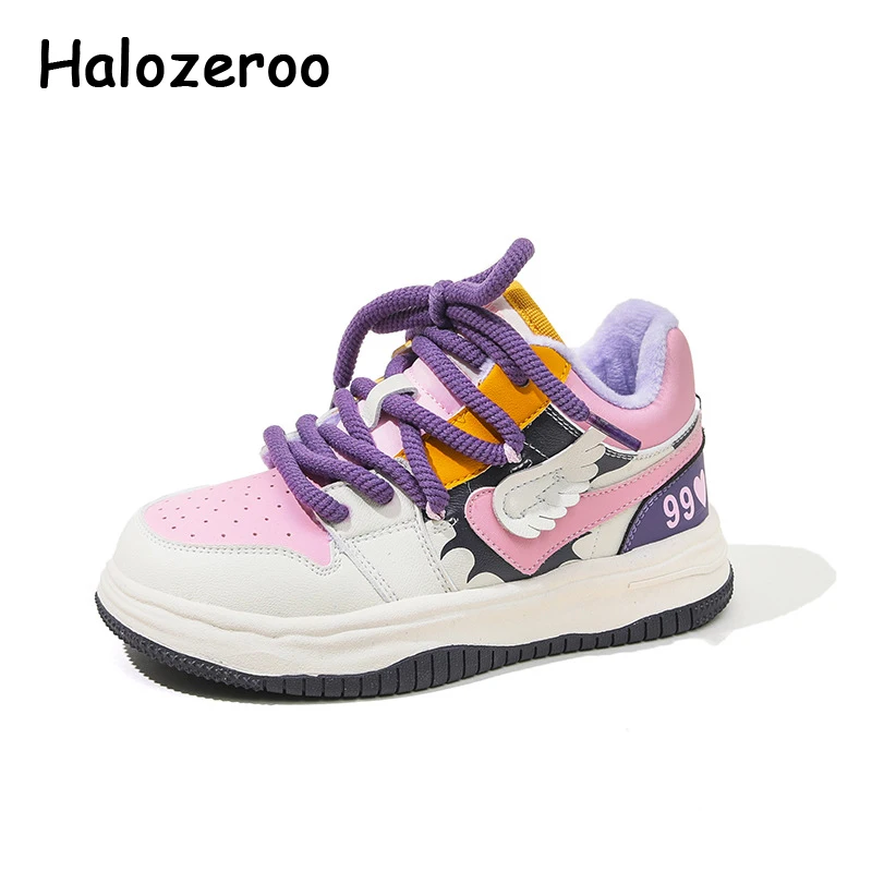 

Winter New Kids Casual Sneakers Baby Girls Warm Pink Shoes Children Brand Sport Sneakers Boys Fashion Chunky Sneakers Trainers