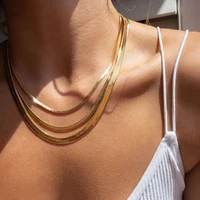 Camille Flat Snake Chain Choker Necklace 4