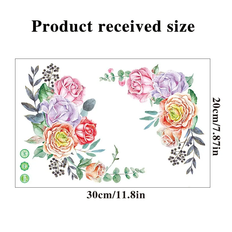 Green Plant Leaves Wall Sticker Bathroom Toilet Sticker WC Self Adhesive Mural Beautify Flower Home Decoration Decals Bathroom vinyl stickers toilet stickers toilet wall stickers
