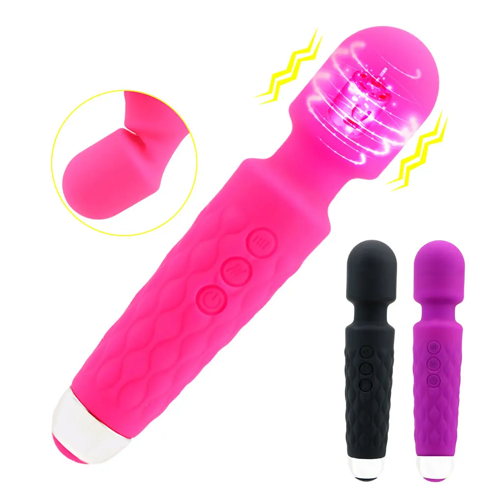 

8 Speeds 20 Modes Body Massger Magic Wand Vibrator Silicone Sex Toys for Woman Vagina Anal Clitoris Stimulate