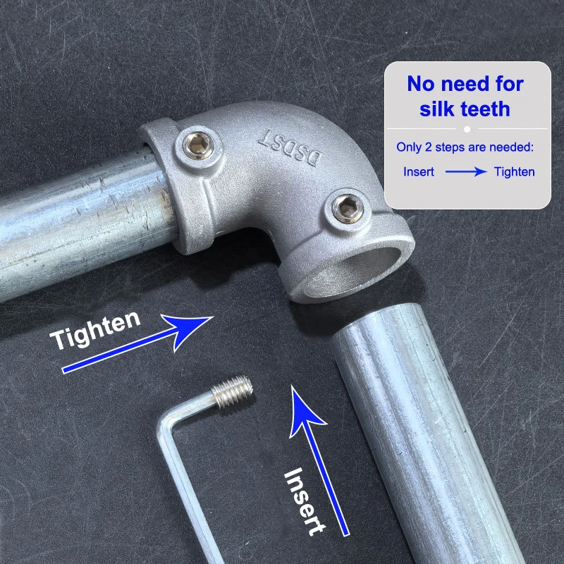 1Pc Aluminum Alloy Connector Elbow Tee Base Flat Three-dimensional Fitting Connection Fastener 20/25mm Steel Tube Shelf Parts