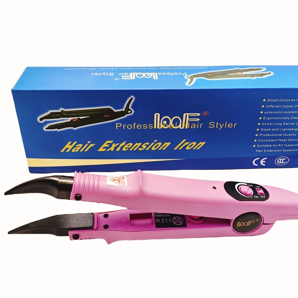 Loof Professional New Adjustable Temperature 220℃ Smart Mini Heating Tip Hair Extension Plier Iron, Fusion Keratin Bonding Tools 3