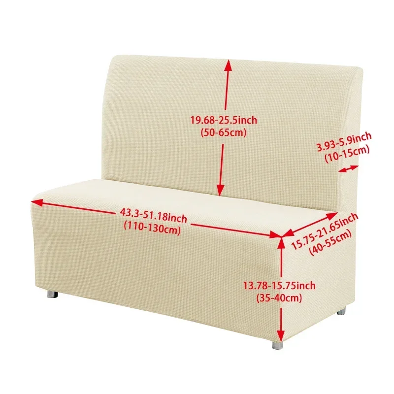 1PC Polar Fleece Armless Sofa Cover Stretch Restaurant Sofa Slipcover Solid Color Anti-dirty Couch Cover for Bar Hotel Cafes sofa cover furniture cover