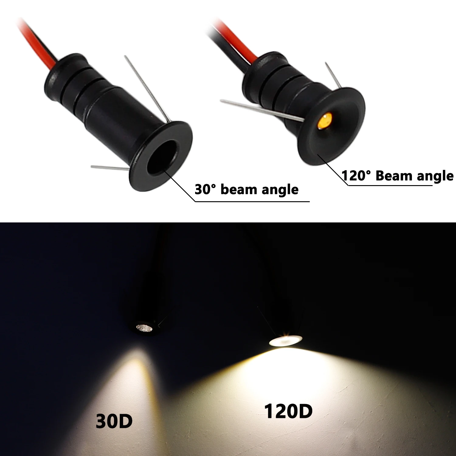 12V Super Mini Spotlight LEDs 10mm Cutout Recessed Dimmable Downlight for Home Decorate Ceiling Lamp Showcase Display Lighting 5