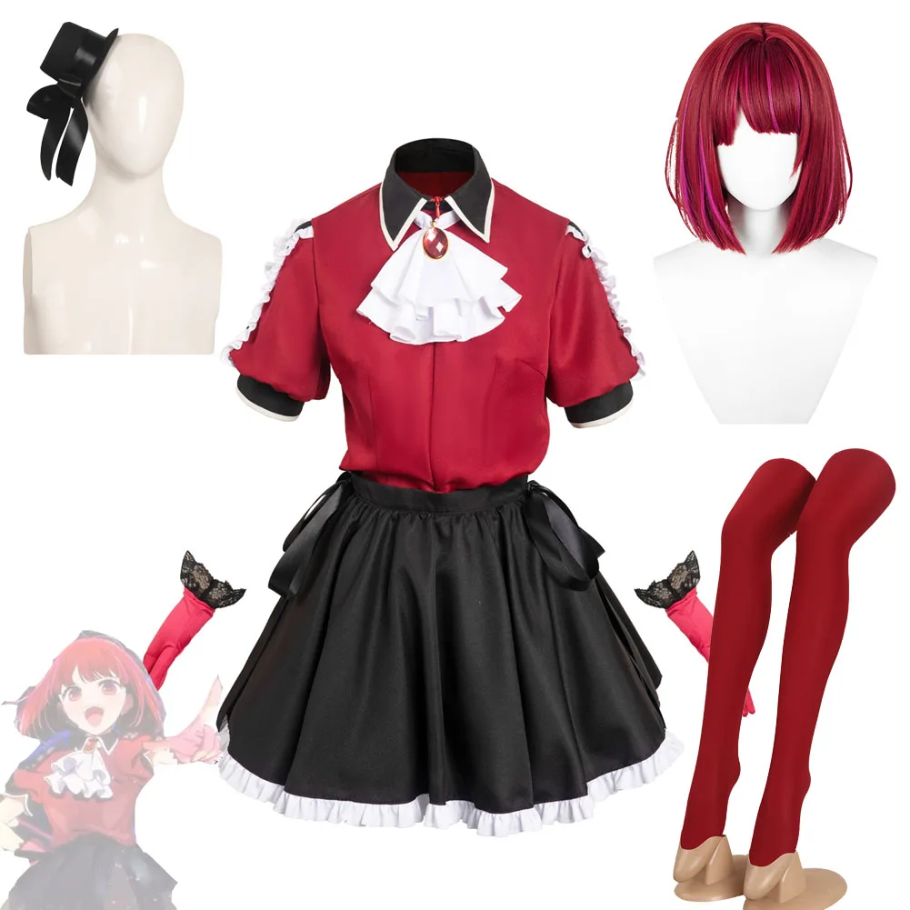 

Oshi no Ko Arima Kana Cosplay Costume Women Singing Jacket Skirt Hat Wig Outfits Girls Adult Halloween Carnival Disguise Suit