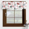Snowman Christmas Valance Santa For Winter 137x45cm Decorations Claus Window Holiday Curtain 4