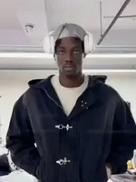 Nouvelle veste tendance Y2K style européen et américain, sweat à capuche oversize de marque, veste boutonnée rétro Harajuku Punk pour homme 3