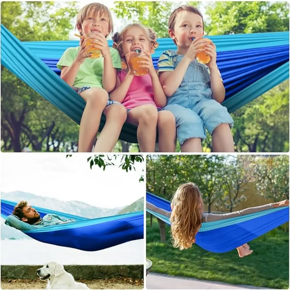 Portable Camping Nylon Parachute Fabric Outdoor Hiking Survival Balcony Rest Net Garden Hammocks Swing Adulls Sleeping Hammock camping hammock