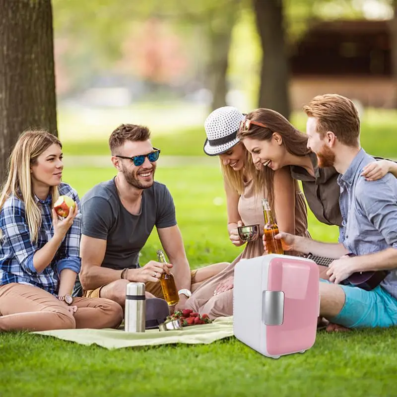 차량용 소형 냉장고, 화장품, 식품용 냉각 및 가열 박스, 4L 차량용 미니 냉장고 