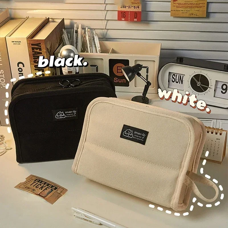 Pencil Case Korean Stationery Pencils Cases Big Bags for Girls School Pencil Cases Kawaii Bear Pencilcases Trousse Products pencil cases