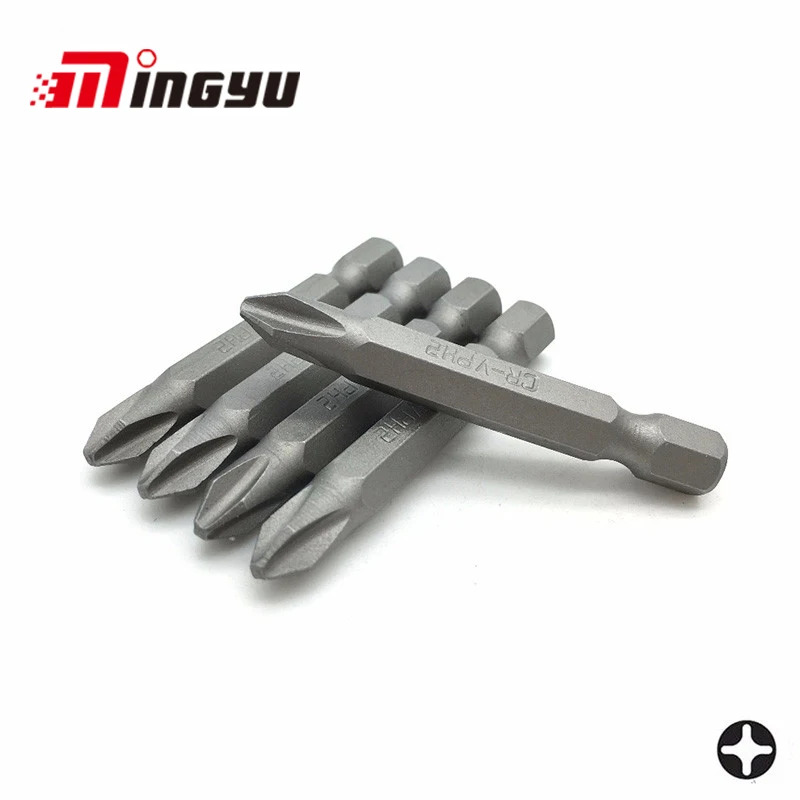 

5pcs PH2 Screwdriver Bits Set Anti Slip Chrome Vanadium Steel 1/4" Hex Shank 50mm Electric Screw Driver Bit For Power Tools