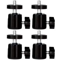 Mini Ball Head Screw Tripod Mount with Swivel Adjustment for Cameras and Accessories (4PCS Tripod Mount)