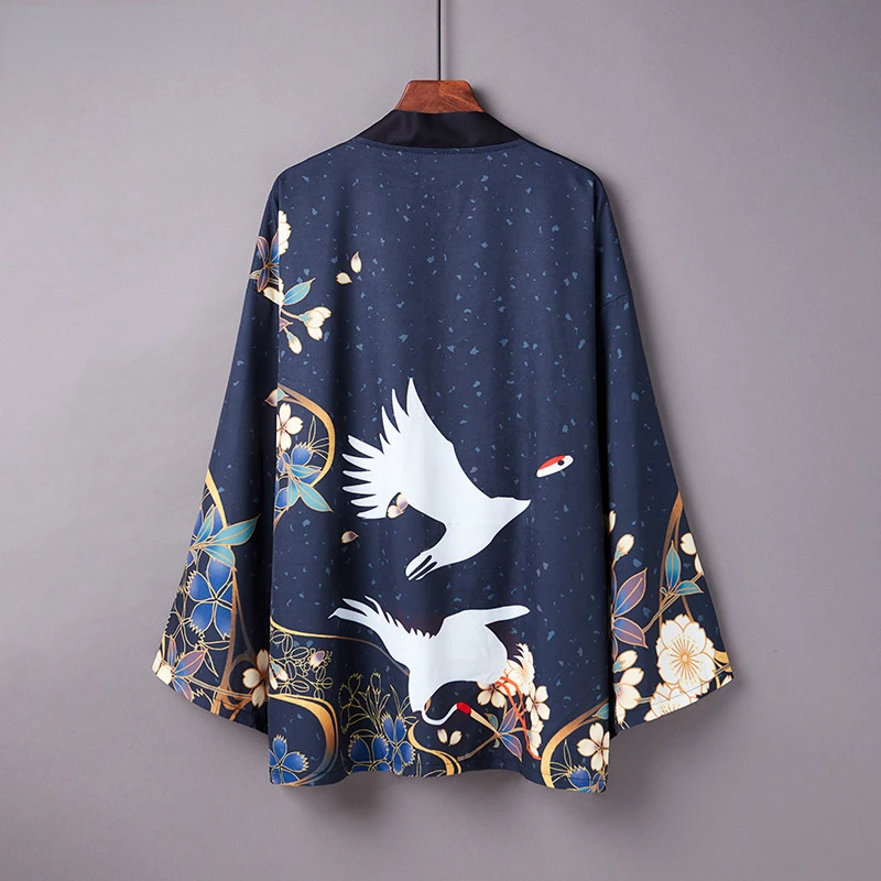 Traditional Harajuku Japanese Kimono Loose Yukata Summer Beach Sunscreen Kimono Cardigan Cosplay Blouse Kimono Femme кимоно