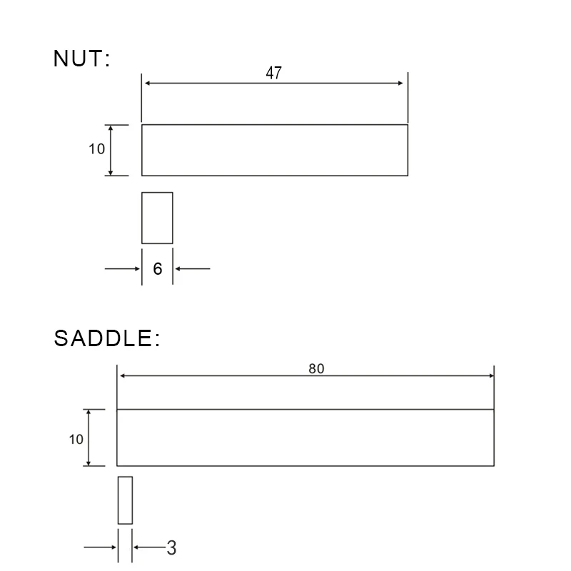 30Pcs Blank Buffalo Bone Guitar Nuts and Saddle Electric Bass Acoustic Classical Guitar Mandolin Banjo Ukulele