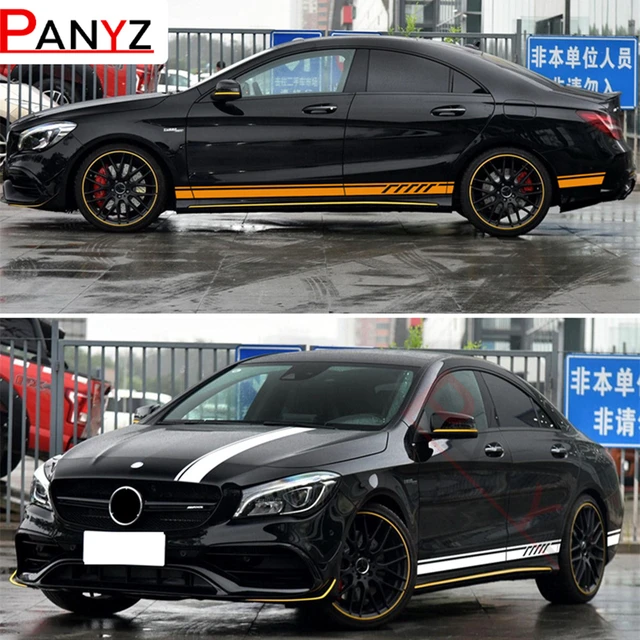 Side Decals, for Mercedes Benz CLA 45 W117 C117 X117 AMG-5D Carbon