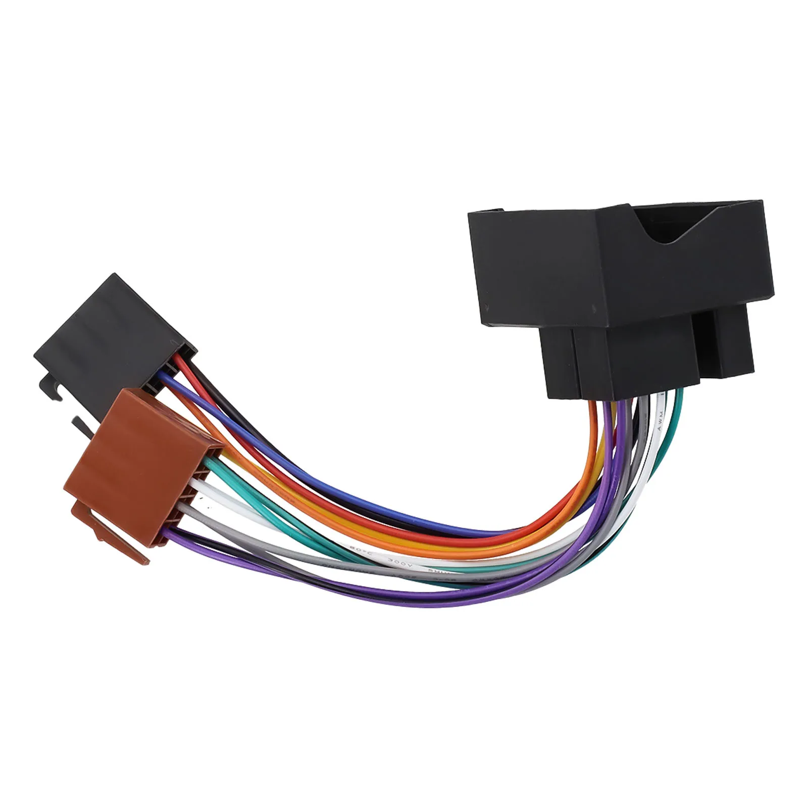 

For Bora For Golf Cable Connector Plug Radio Wiring Harness Black Non-deformation Quick Installation Wear-resistant