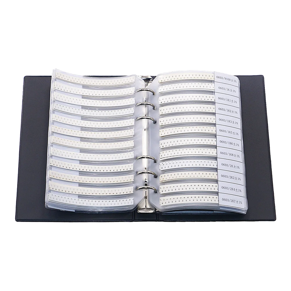 Resistor Sample Book Kit Smd 0402 0805 0603 1206 1% Chip Resistor Assortment Kit FR-07 177Values 0R-10M Smd Sample Book