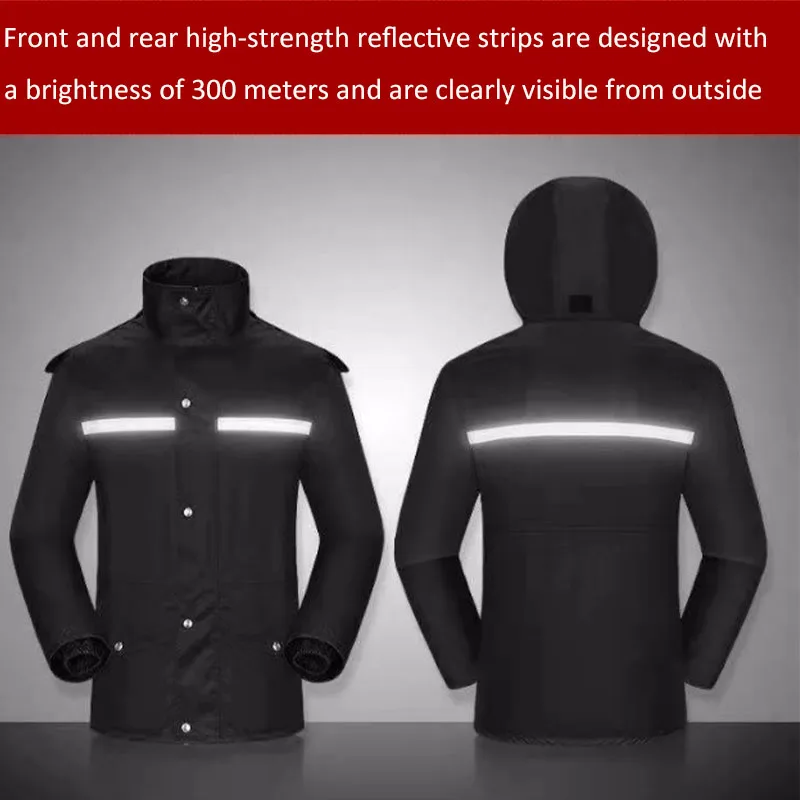 Raincoat Rainpants Suit Bicycle Motorcycle Riding Reflective Full Body Weatherproof For Men Women