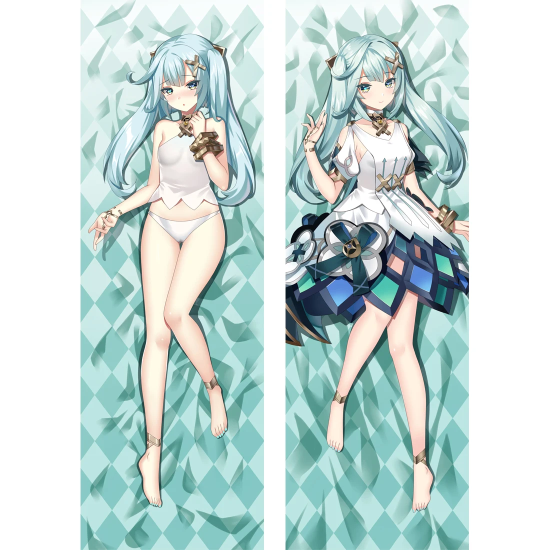 

2WAY/WT Genshin Impact Faruzan Cosplay Body Pillow Case Long Faruzan Costume Halloween Hug Body Throw Cushion Pillow Cover Case