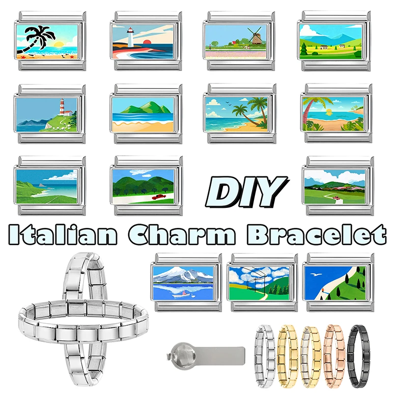 Green Scenery Series Bracelet Women Men DIY Making Jewelry