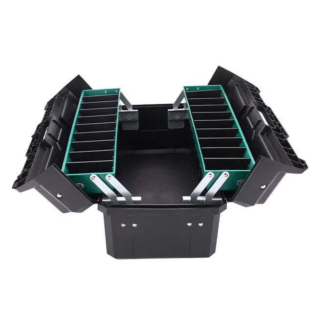 Tool Box Professional Hardware Tools Storage Three-layer Folding Portable - Image 4